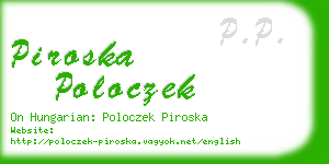 piroska poloczek business card